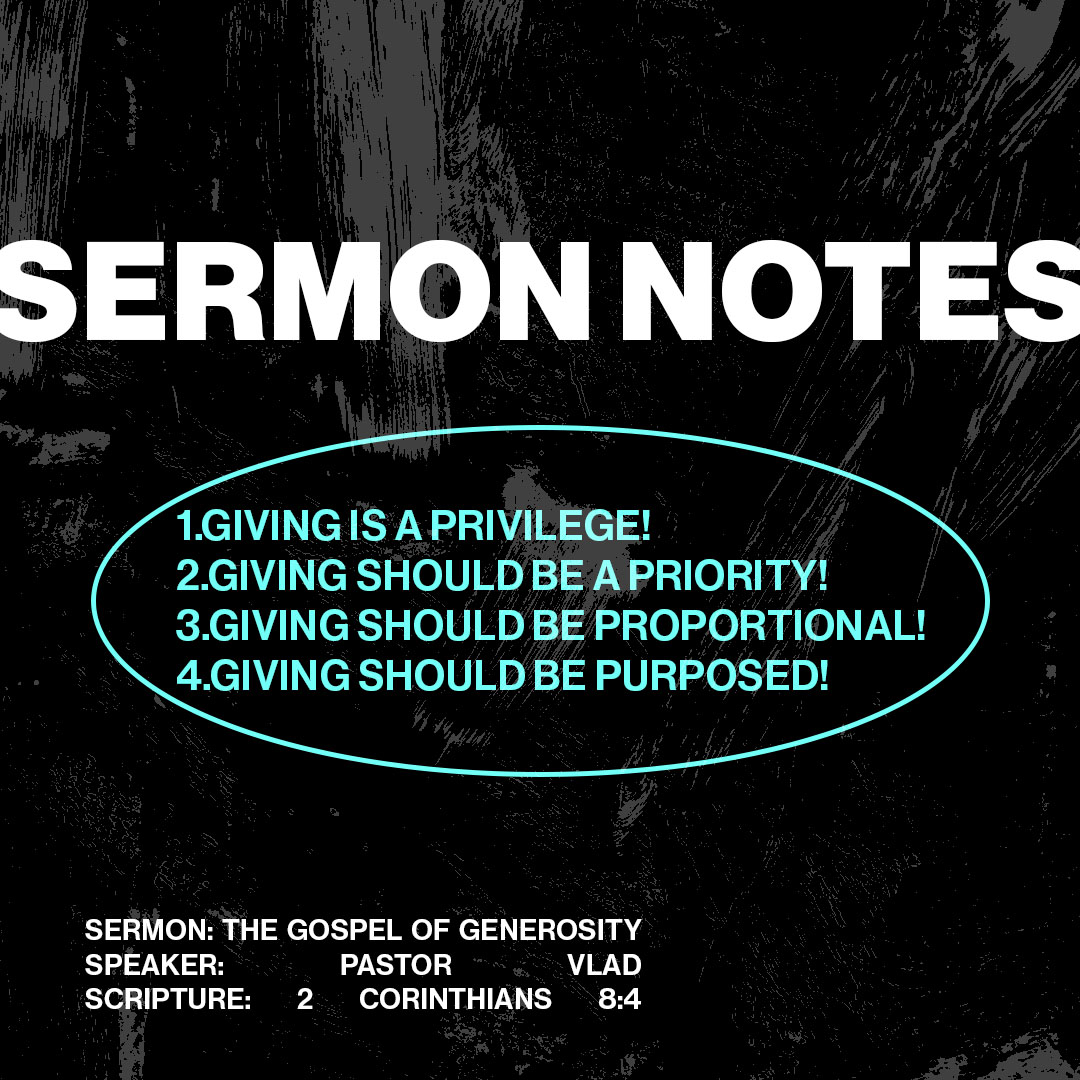 Shareable Quote for Sermon: The Gospel of Generosity
